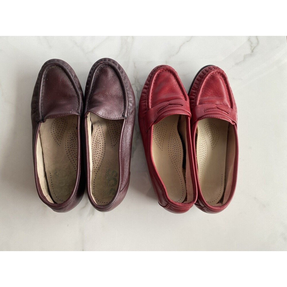 ⁠SAS San Antonio Shoemakers Womens Size 6 Leather Loafers Slip On (Two Pairs)